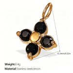color: PJ392BKG Black Zircon Gold Pendant