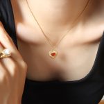 color: P1185-Gold Necklace -40+5cm