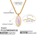 color: P1337-E Style Gold Necklace 46+5cm