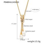 color: P048-Gold Necklace