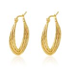 color: 2 Plum Blossom Wire Three-splice Wire Earrings Gold