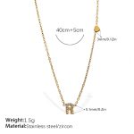 color: XL543WEGR Letter Necklace