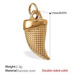 color: PJ438G Double-sided Solid Gold Pendant