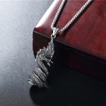 Retro Stainless Steel Faucet Wolf Tooth Men's Necklace Punk Men Pendant Ornaments
