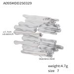 color: A095-Steel Color Ring / size: US 7