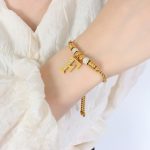 color: E414-Gold Bracelet -F