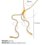 color: XL173 Zircon Gold Necklace