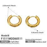 color: F1511-Gold Earrings