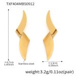 color: TXF404-Gold Geometric Earrings