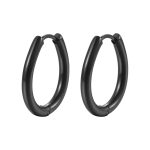 color: Round Wire Drop Black Ear Cuff