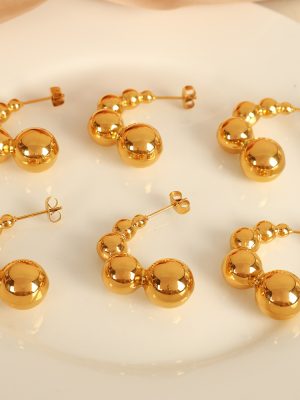 New Pea Earrings Women's Elegant High-Grade Light Luxury Earrings Earrings