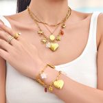 Love Enamel Color More than Accessories Necklace Women's Non-Fading Resin Stainless Steel 18K Gold Plating Clavicle Chain