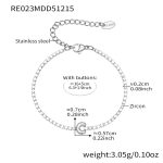 color: RE023-C Letter Steel Color Bracelet 16+5cm
