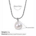 color: XL40WES White Bead Necklace