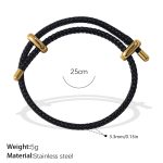 color: SL219BKG Black Cord Bangle