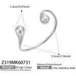 color: Z319-Drop Steel Color Open Bangle