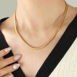 color: P1345-Gold Necklace -41+6cm