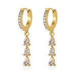 color: -2 Hanging 3 Marquise Drop Earrings