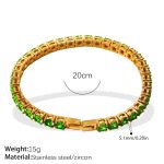 color: SL469GNG5.1MM Green Zircon Bracelet