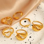Retro Hong Kong Simple Geometric Personalized Ring Creative French Style Temperament