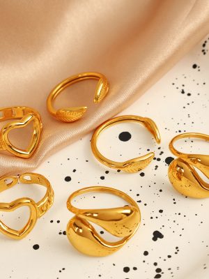 Retro Hong Kong Simple Geometric Personalized Ring Creative French Style Temperament