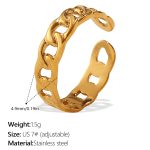 color: JZ123G7 Adjustable Gold Ring