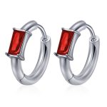 color: MS-763 Steel Color Rectangle Red Rhinestone