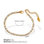 color: SL95 White Zircon Gold Bracelet