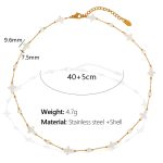 color: XL238 White Shell Gold Bracelet