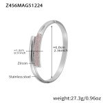 color: Z456-Steel Color Pink Zircon Bangle