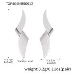 color: TXF404-Steel Color Geometric Earrings