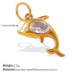 color: PJ933WEG White Zircon Gold Pendant
