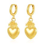 color: Gold Pineapple Heart Shape Ear Cuff MS-679