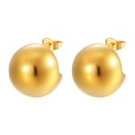 color: Polished Spherical Earrings Gold