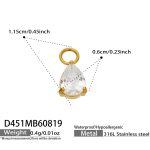 color: D451-Drop Zircon Gold Pendant