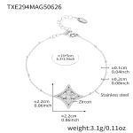 color: TXE294-Steel Color 5A Zircon Bracelet 16+5cm