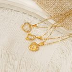 All-Match Heart Temperament Entry Lux Advanced Clavicle Chain Simple Zircon Stainless Steel Necklace