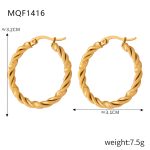 color: F1416-Gold Earrings