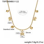 color: TXP500-Gold Necklace 38+5cm