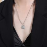 color: P1589-Steel Color Necklace -50cm