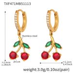 color: TXF471-Gold Earrings
