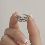 Light Luxury Cold Color Zircon Ring Design Stainless Steel 18K Real Gold Index Finger Ring Women