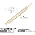 color: TXE554-Mixed Colors Glass Stone Bracelet -18+3cm