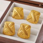 Normcore and Retro Woven Earrings Stainless Steel 18K Gold Plating Exquisite and Unique Design for Women