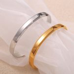 Stainless Steel Bracelet Glossy Couple's Same High-Grade Non-Fading Plated 18K Bracelet