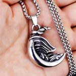 color: Crescent Moon + Steel Chain