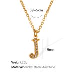 color: XL175 Gold J Necklace