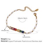 color: SL152CRG Multicolor Zircon Freshwater Pearl Bracelet