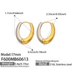 color: F600-Mixed Color Earrings -Outer Diameter 17mm
