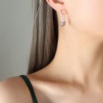 color: F359-Steel Color Brooch Pin Earrings